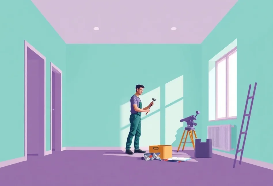 Intérieur rénové après travaux de peinture à Morangis